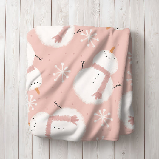 Snow Day Pink Dreamy Plush Blanket *RTS*